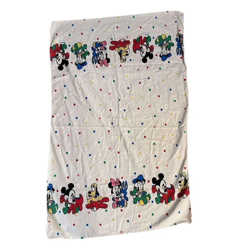 Disney Babies Vintage 80s Flannel Baby Receiving Crib Blanket – 38